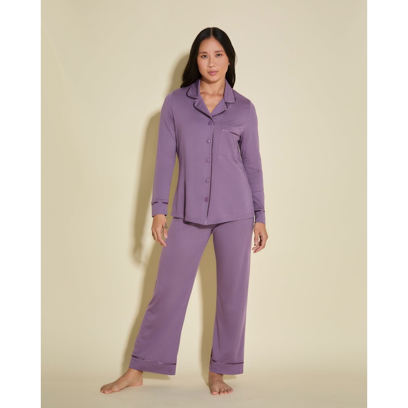 Petite Long Sleeve Top & Pant Pajama Set Himalayan Sky/Himalayan Sky PS