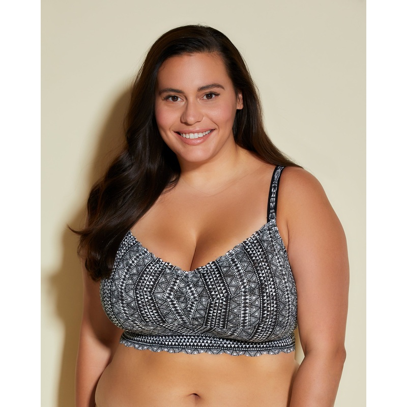Ultra Curvy Sweetie Bralette Geo Black White XS
