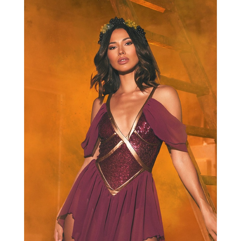 2pc Wine Goddess Small Burgundy