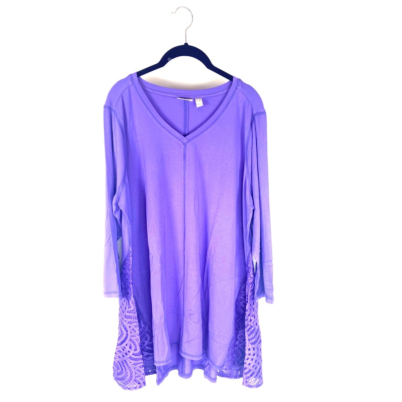 3/4 Sleeve Purple Top – Size 6/8 Small (size 6/8)