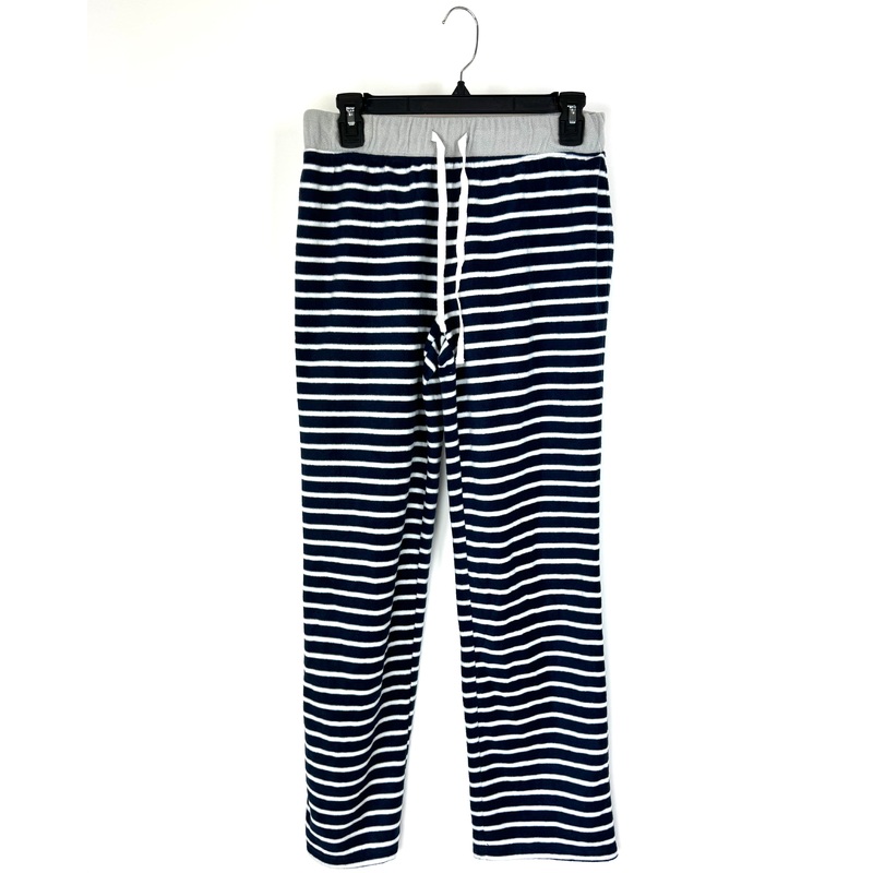 Blue And White Striped Fleece Lounge Pants – Size 4/6