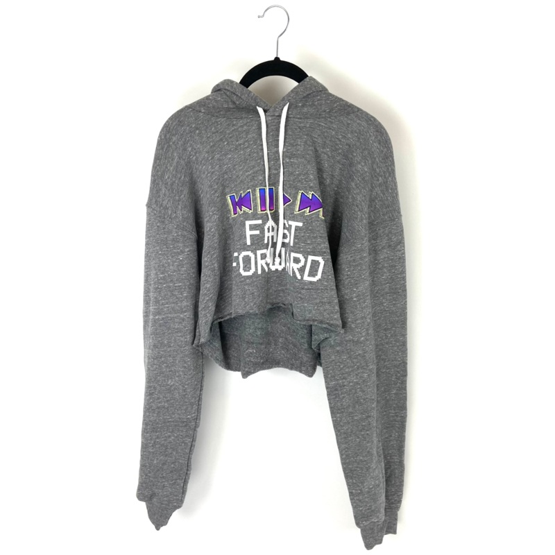 Heather Grey Soft Cropped Hoodie – Size 2/4, 4/6, 6/8, 8/10 Small (Size 2-4)