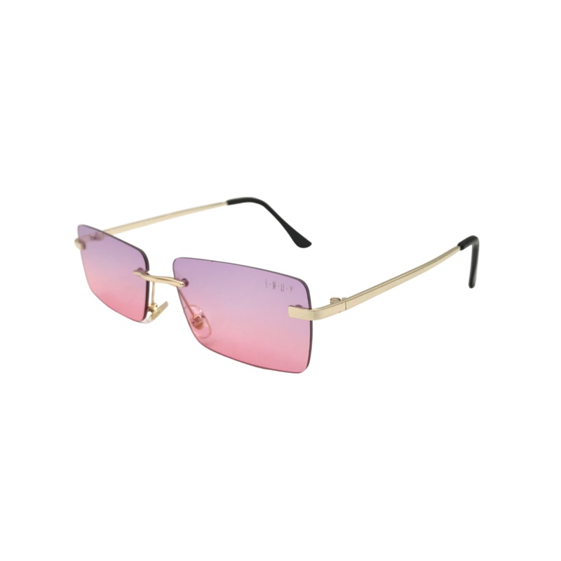 Pink, Purple and Gold Rectangular Sunglasses