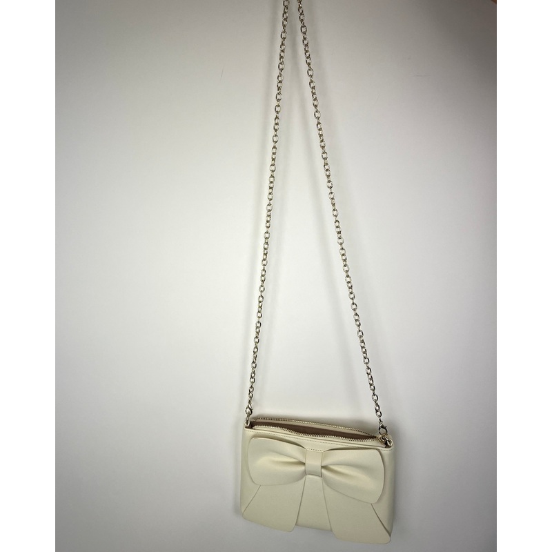 White Bow Crossbody Bag