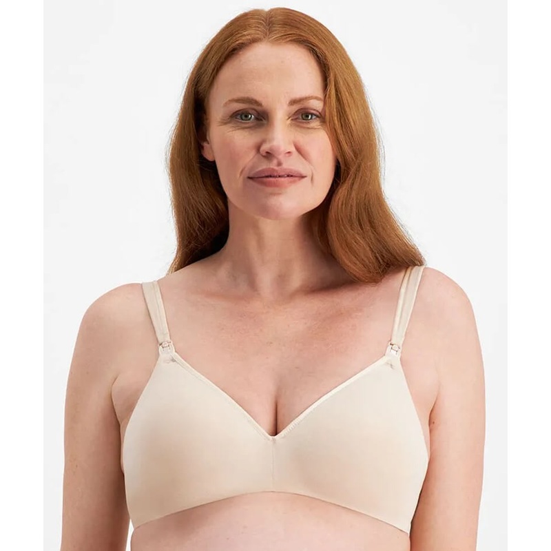 Berlei Barely There Cotton Rich Wire-free Maternity Bra – Soft Powder 32D