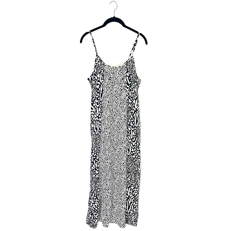 Black and White Leopard Print Loungewear Dress – Size 2/4
