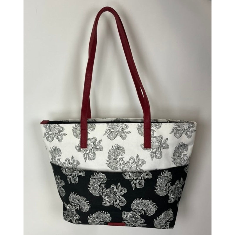 Black and White Patterned Tote Bag