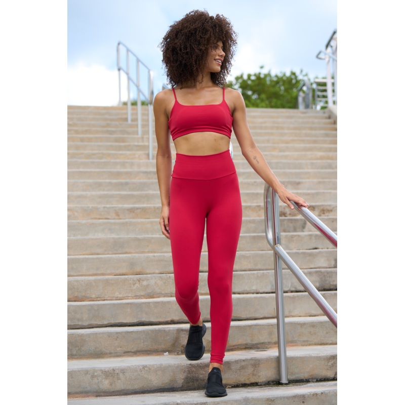 JACQUELINE RED High Waist Activewear Legging XS