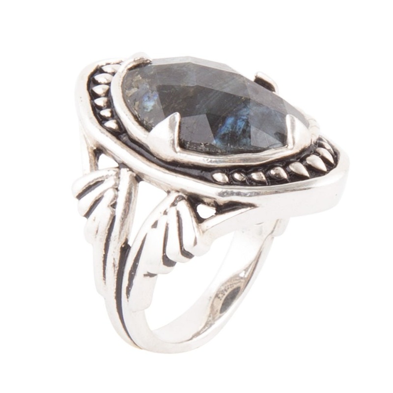 Sweet Dreams Faceted Midnight Labradorite Ring 6