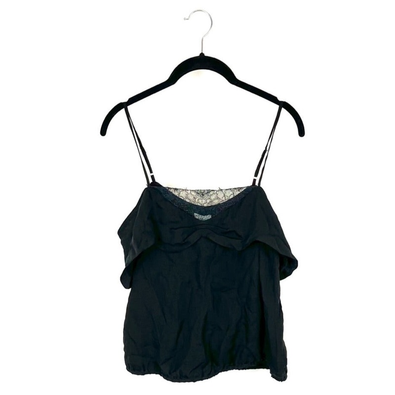 Black Off-The-Shoulder Lace Top – Size 2-4