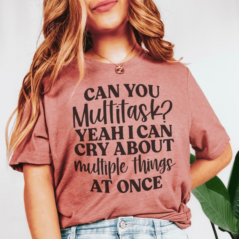 Can You Multitask Tee Mauve S