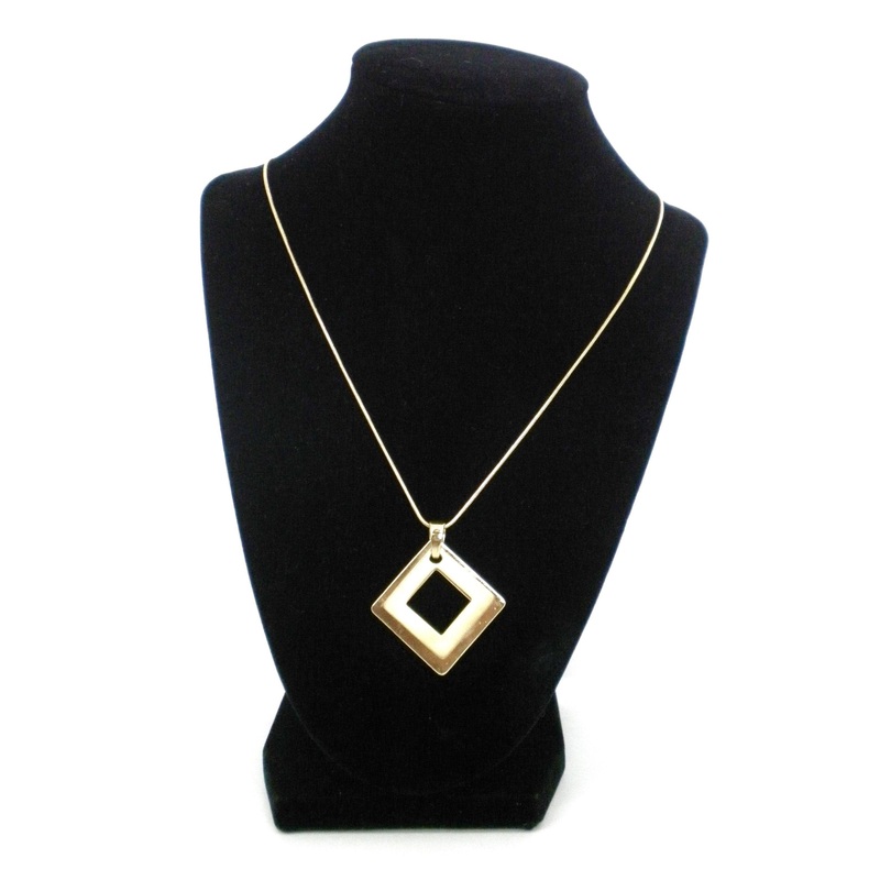 Double Diamond Shape Necklace