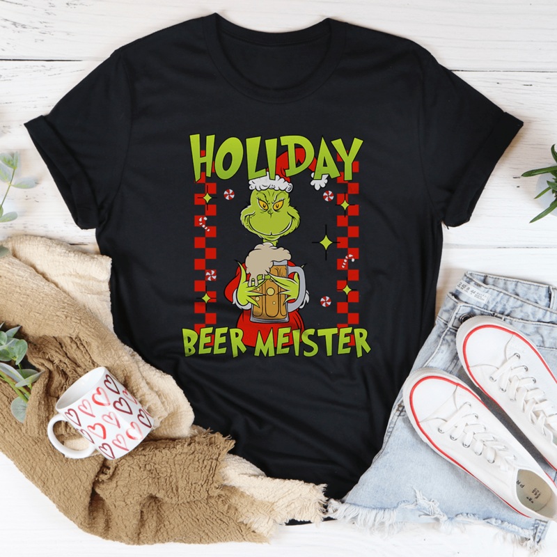 Holiday Beer Meister Tee Athletic Heather S