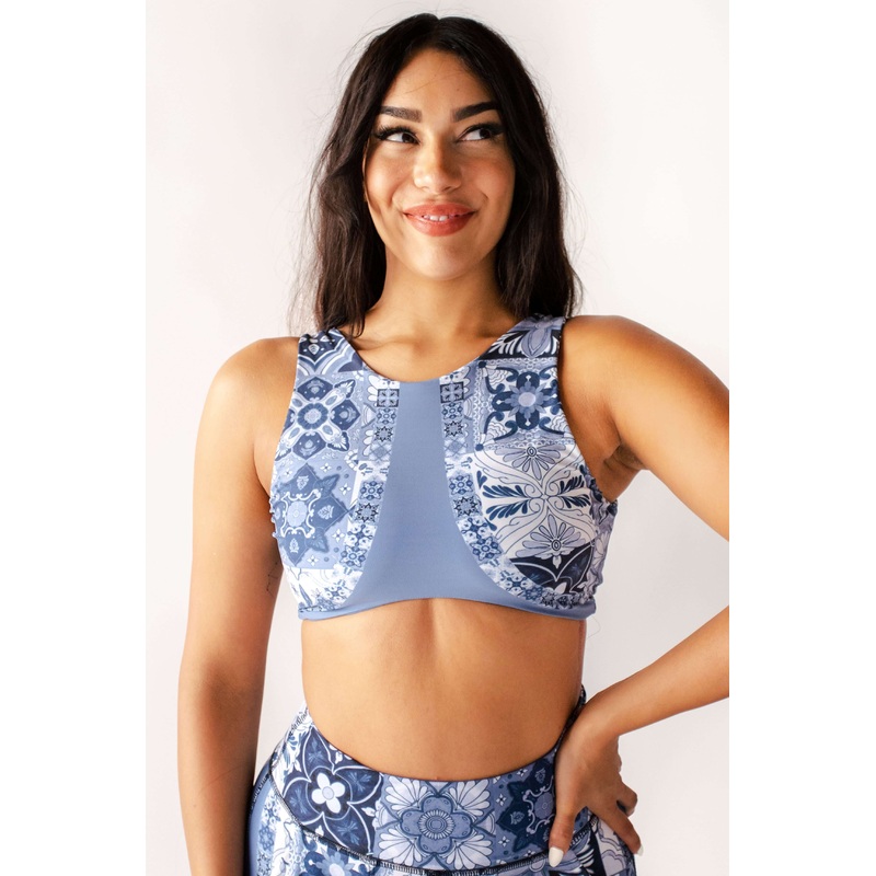 Twist & Turn Bra – Mosaic In Blue XS