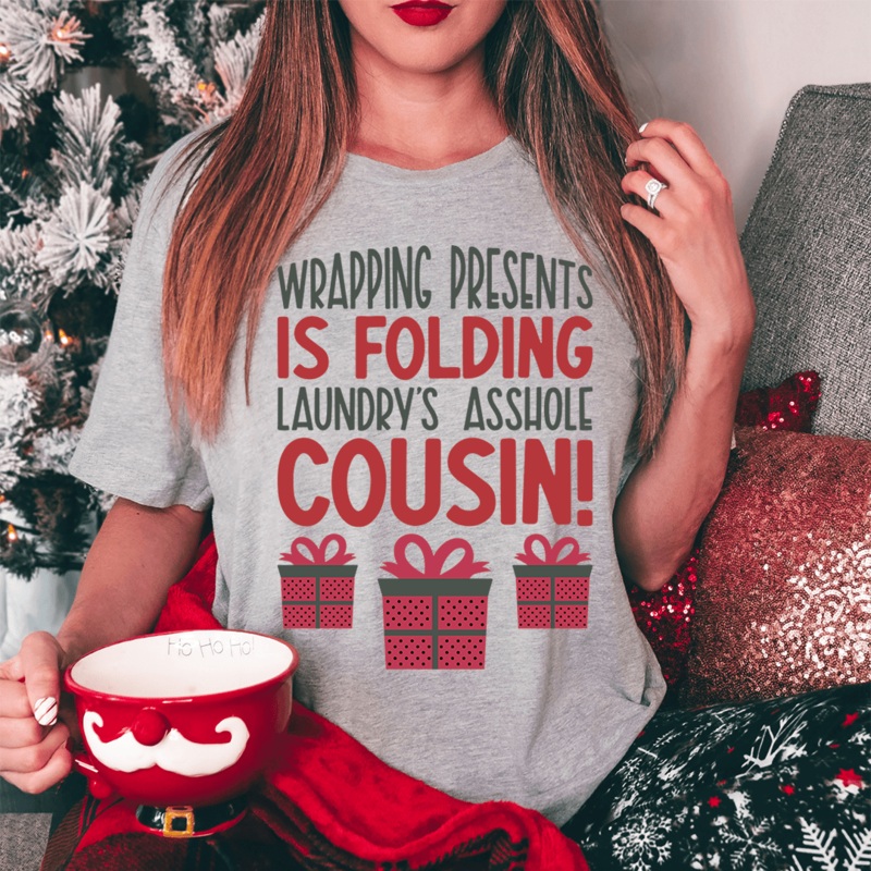 Wrapping Presents Tee Athletic Heather S