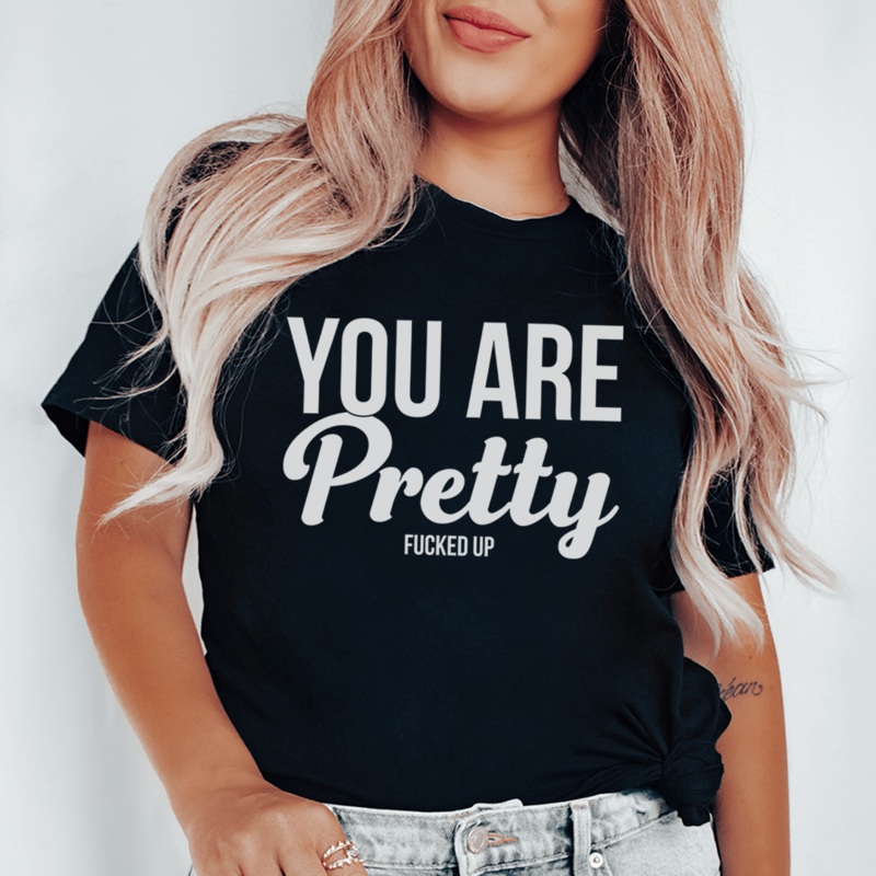 You Are Pretty Tee Black Heather S