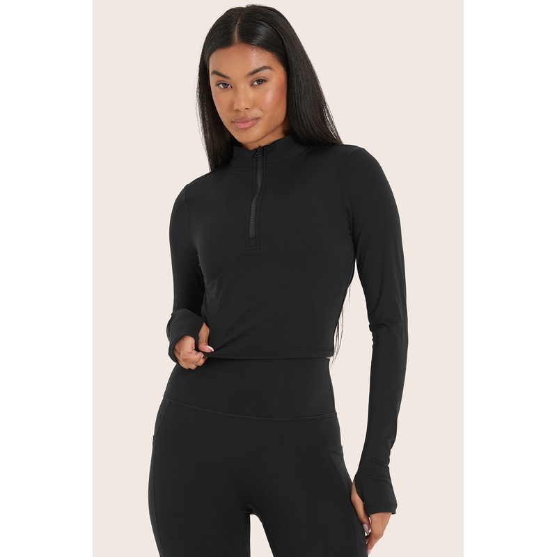 AIRLUXE BREATHE QUARTER ZIP – ONYX Onyx XS