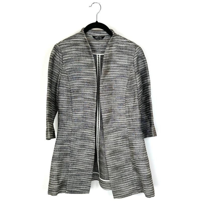 Grey and White Short Sleeve Jacket –  Extra Small
