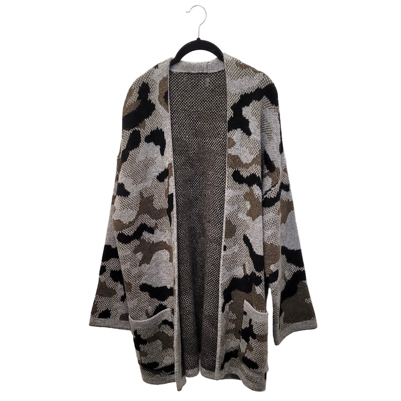 Grey Knit Long Cardigan – Size 8/10