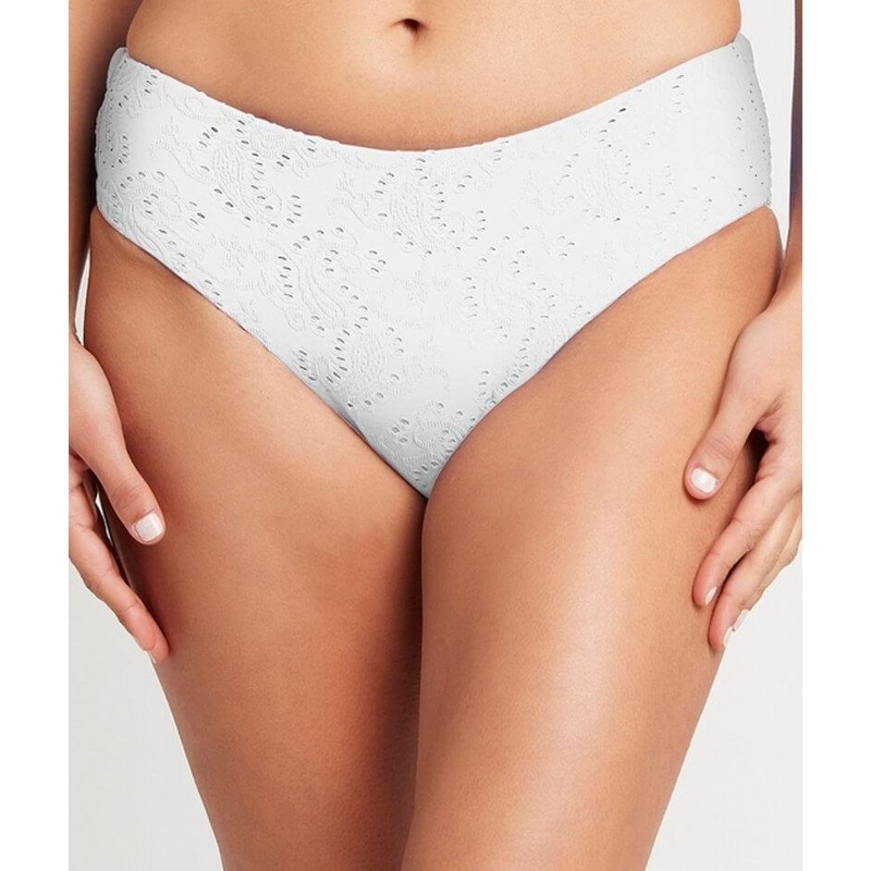 Sea Level Chantilly Mid Bikini Brief – White 6