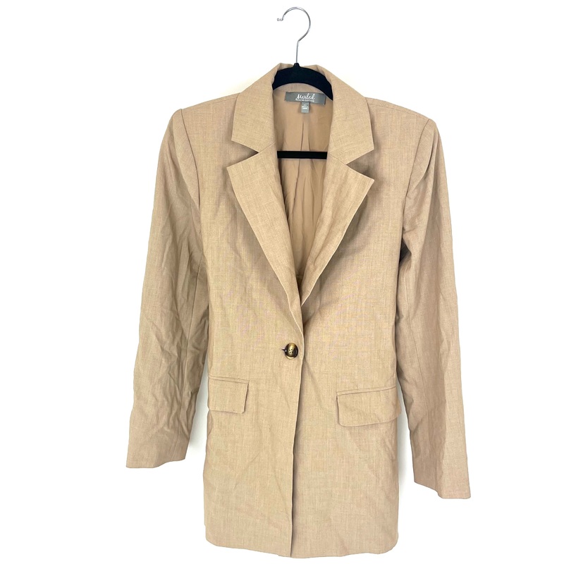 Tan Belted Blazer – Size 2/4, 4/6, 6/8 extra small (size 2/4)
