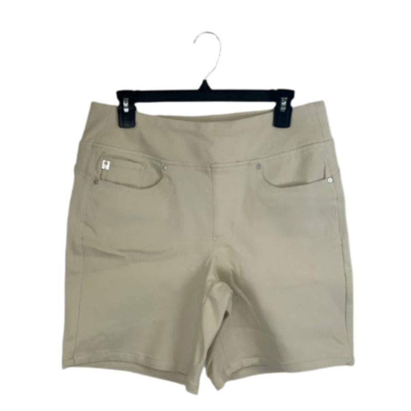 Beige Elastic Denim Knit Shorts – Size 12