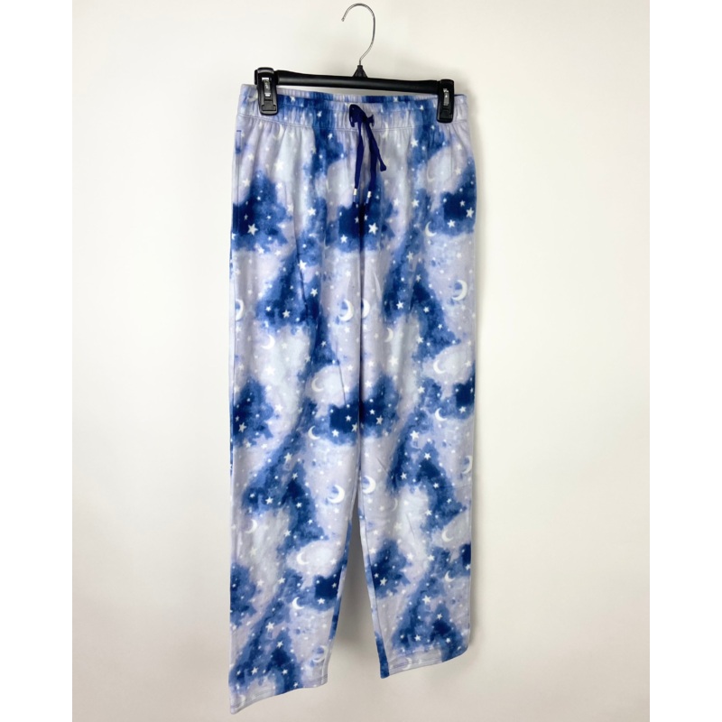 Blue And White Galaxy Pajama Pants – Small