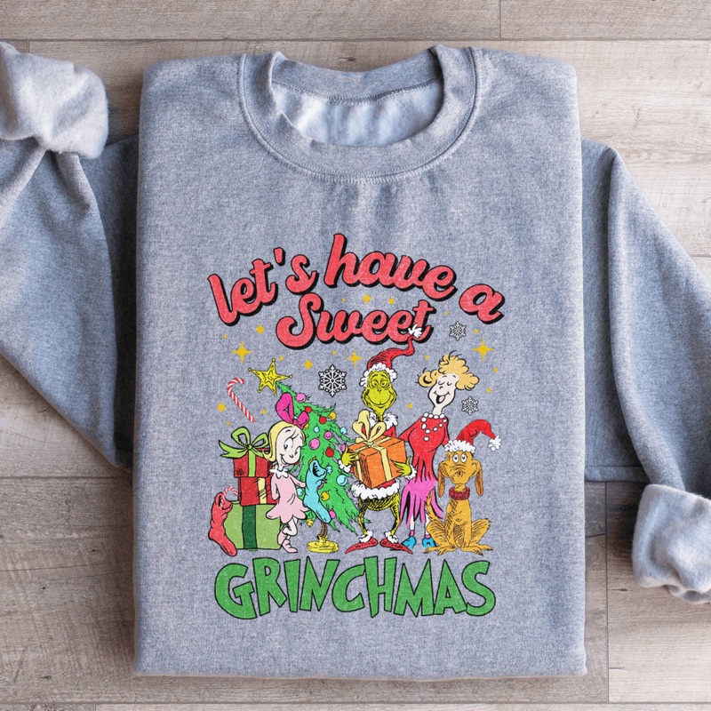 Let’s Have A Sweet Grinchmas  Sweatshirt S Sport Grey