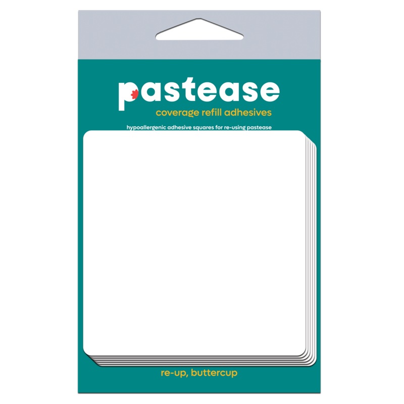 Refills Coverage Size: Three Pair Double Stick Adhesive Squares for Reusing Larger & Unique Pastease Shapes