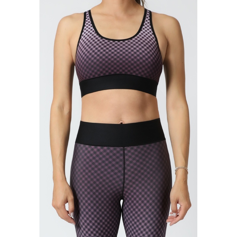 3D GINGHAM TERRAIN BRA SILK DESERT TAUPE XS