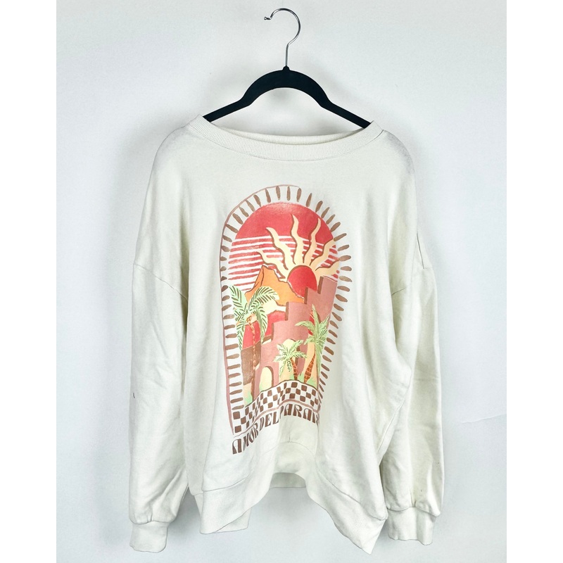 Amor Del Paraiso Cream Crewneck – Small