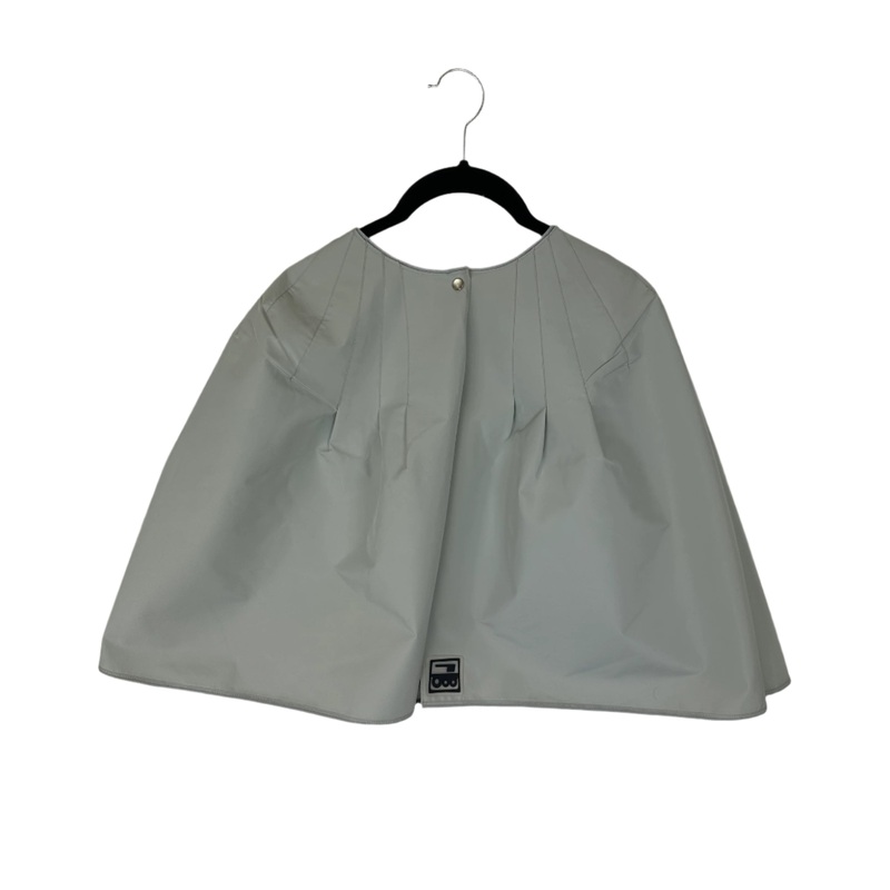 Light Gray Cropped Rain Poncho – Size 0 – 18 Small (Size 0-4)