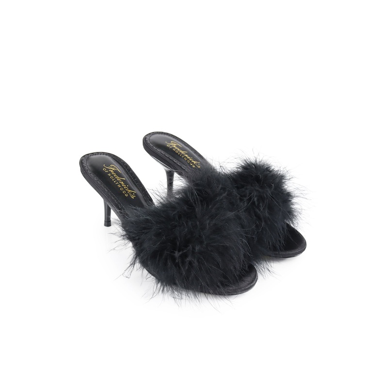 Luxor Feather Mule Black 5.5