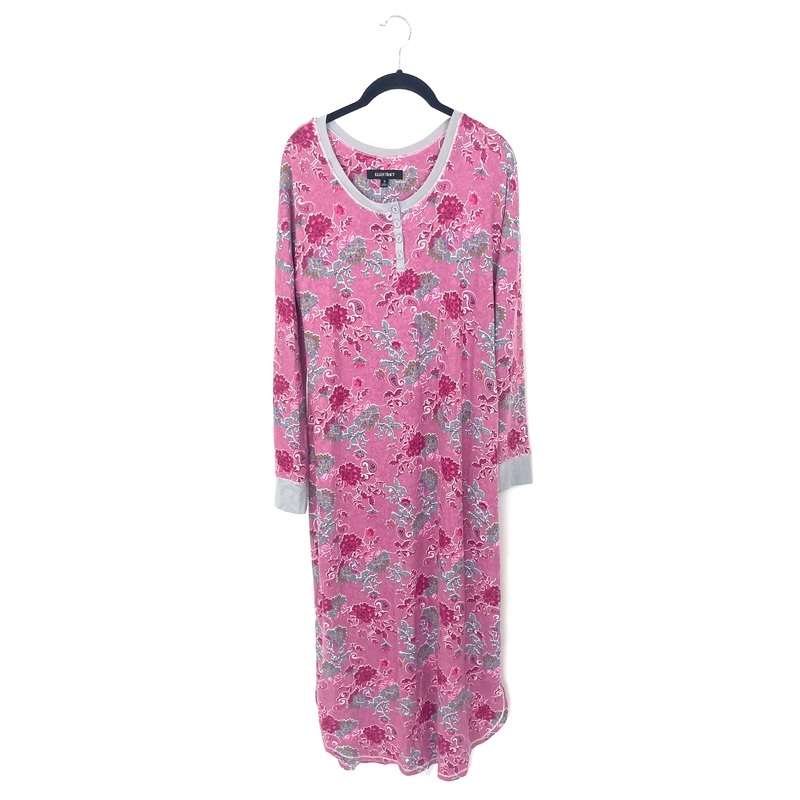Pink And Grey Paisley Nightgown – Size 4/6, 12/14 and 18/20 Small (size 4/6)