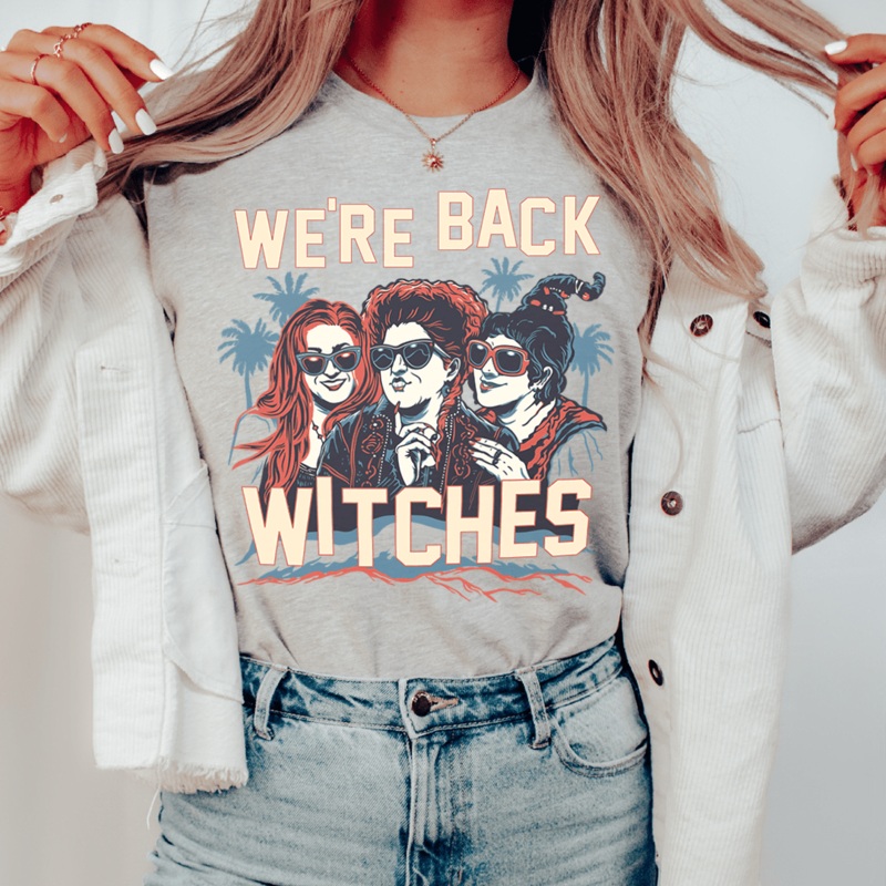 We’re Back Witches Tee Athletic Heather S