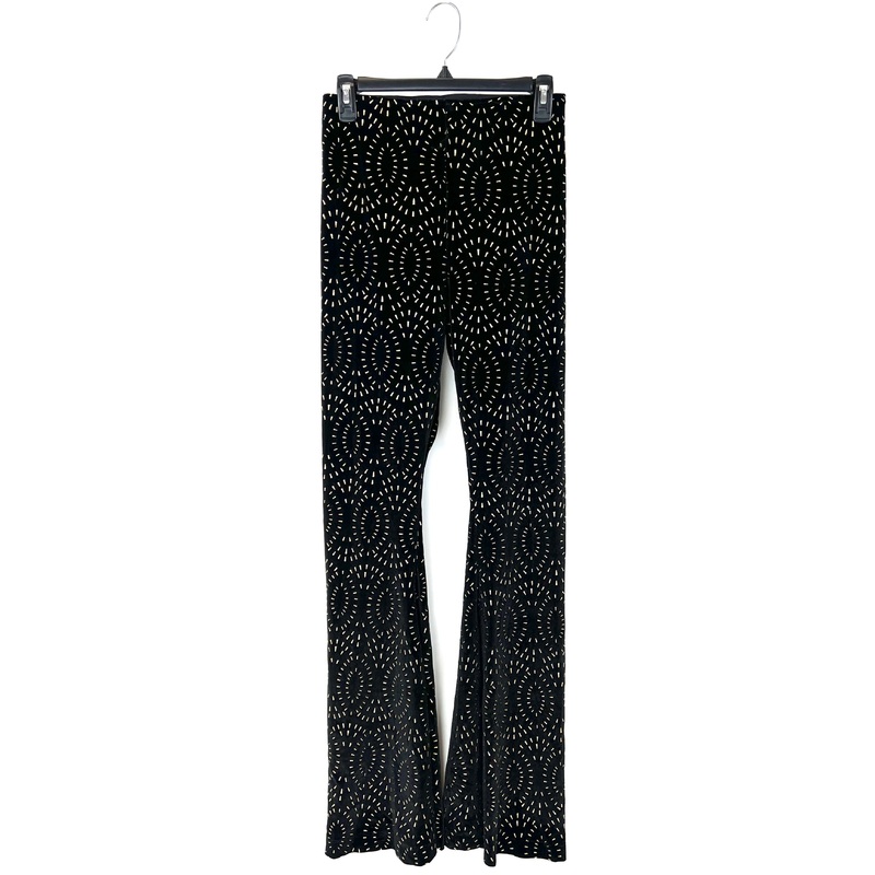 Black And Gold Flare Pants – Extra Small