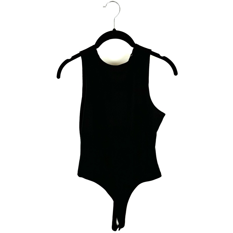 Black High Neck Sleeveless Bodysuit – Size 4/6