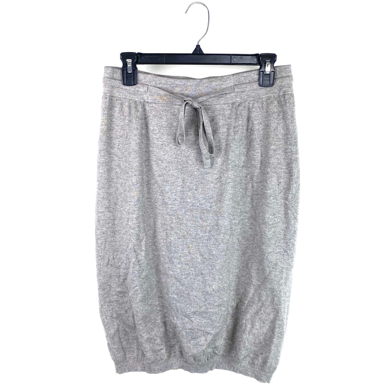 Grey Fitted Skirt with Drawstring Waist – Medium