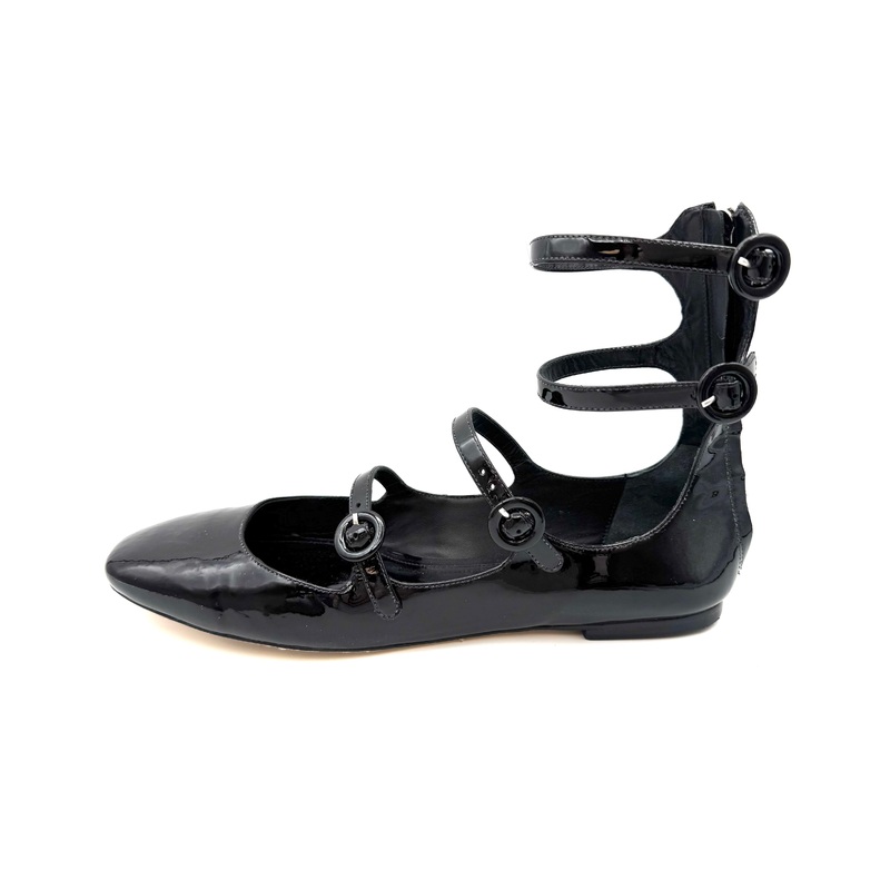 Black Tall Buckle Flat – Size 7 and 11 7
