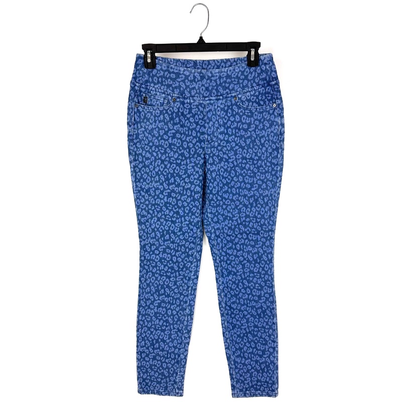 Dark Wash Cheetah Print Jeggings – Size 6/8