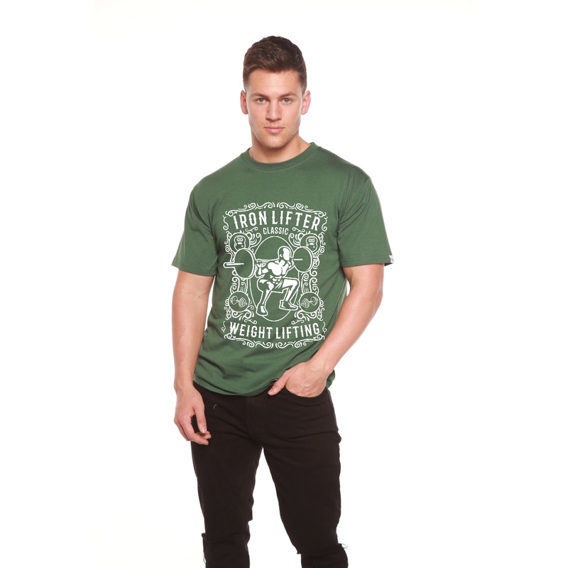 Iron Lifter Men’s Bamboo Viscose/Organic Cotton Short Sleeve Graphic T-Shirt Medium Black