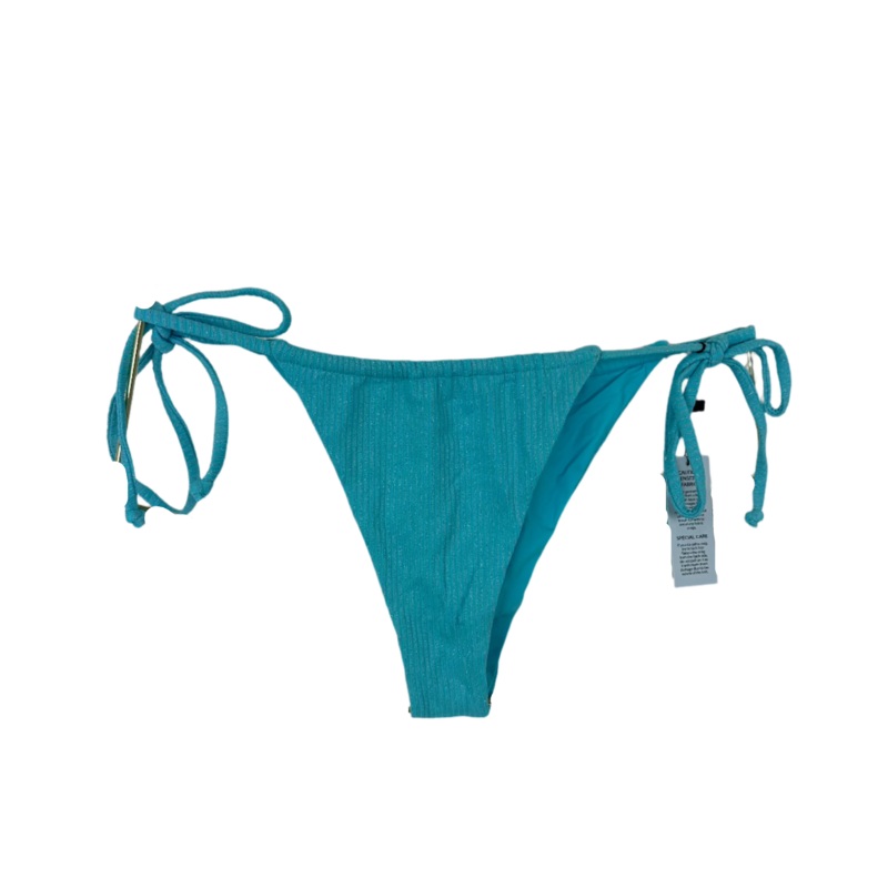 Metallic Blue Ultra Cheeky Side Tie Bikini Bottoms – M, L, XL, XXL Medium