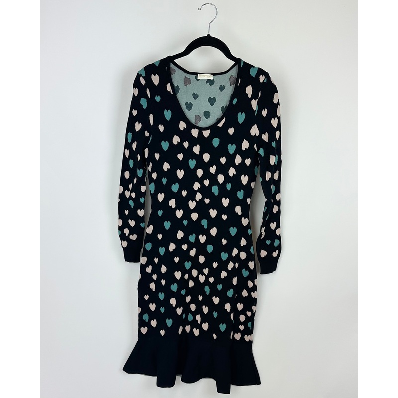 Multicolor Heart Knit Dress – Size 4/6