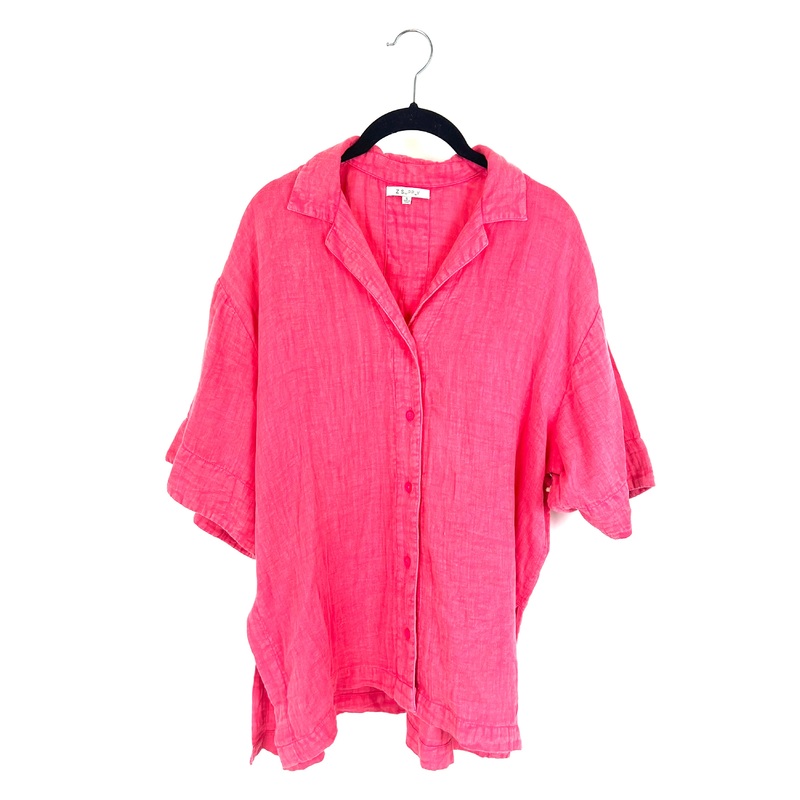 Pink Texture Button Up Lounge Top – Size 4/6