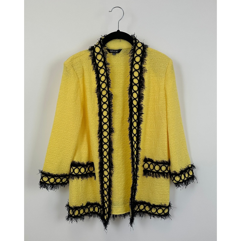 Yellow And Black Knit Cardigan – Size 2-4