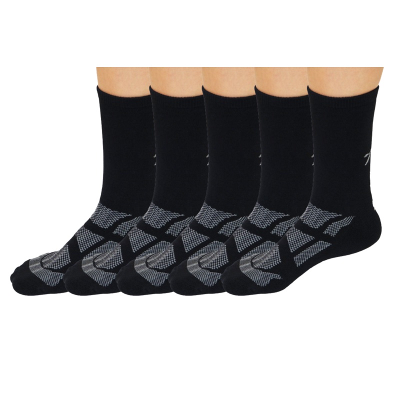Be Like Bamboo Viscose Crew Socks Unisex Black Color – 5-pack Small/Medium