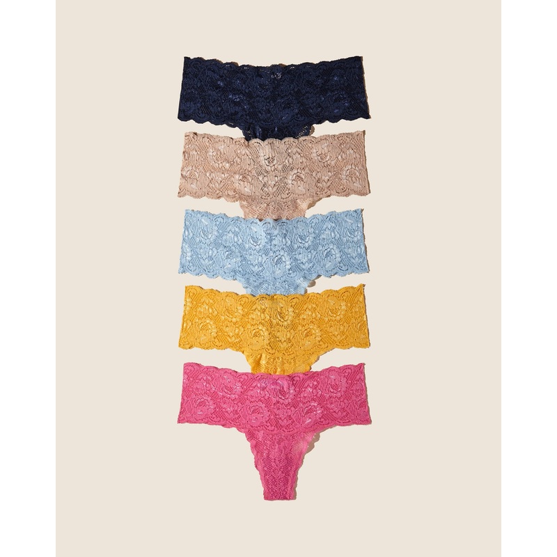 Confezione 5 Perizomi Comfie Navy Blue Rani Pink Aasmani Ble Taaja Mango Sette S/M