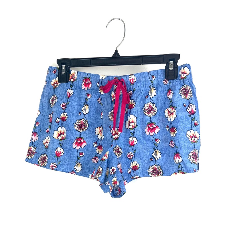 Blue And Pink Floral Sleepwear Shorts – Small