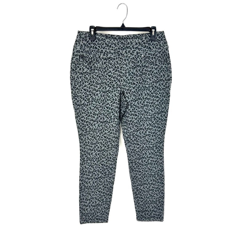 Gray Animal Print Pants – Size 12