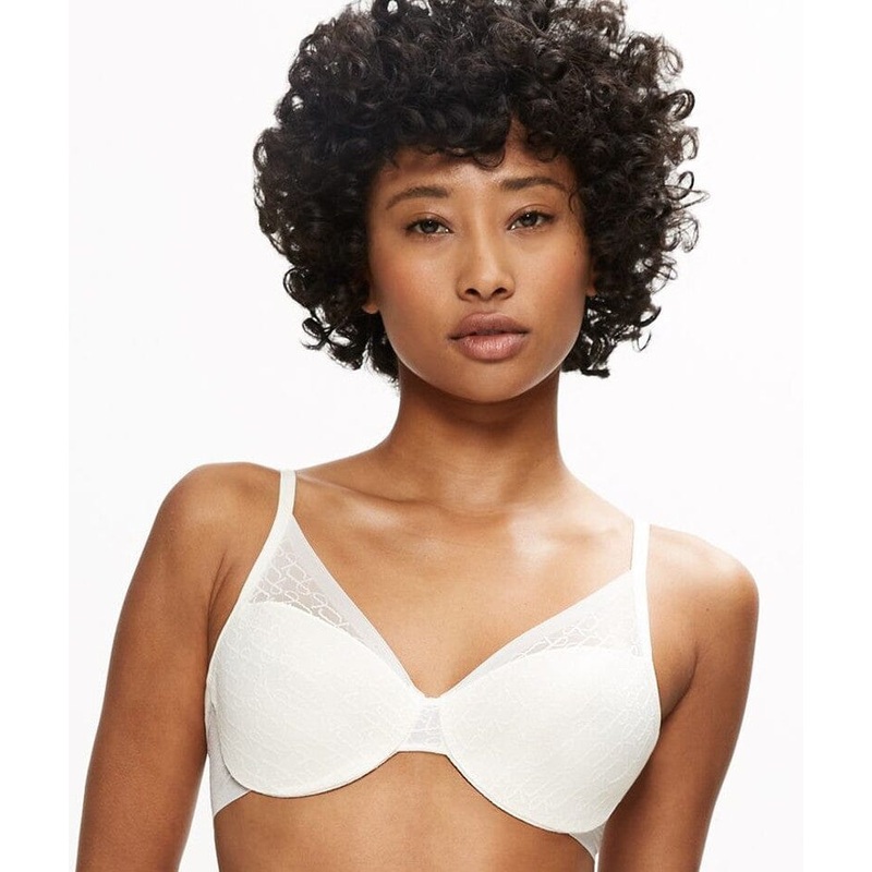 Triumph Signature Sheer Underwired Padded Half Cup Bra – Ecru White 32B